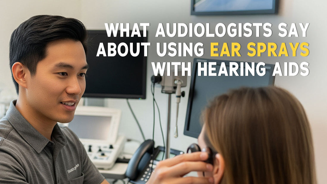 Ear spray with hearing aids